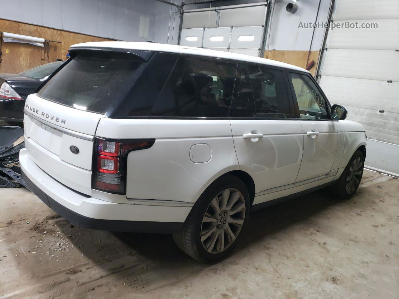 2014 Land Rover Range Rover Supercharged White vin: SALGS2EFXEA127981