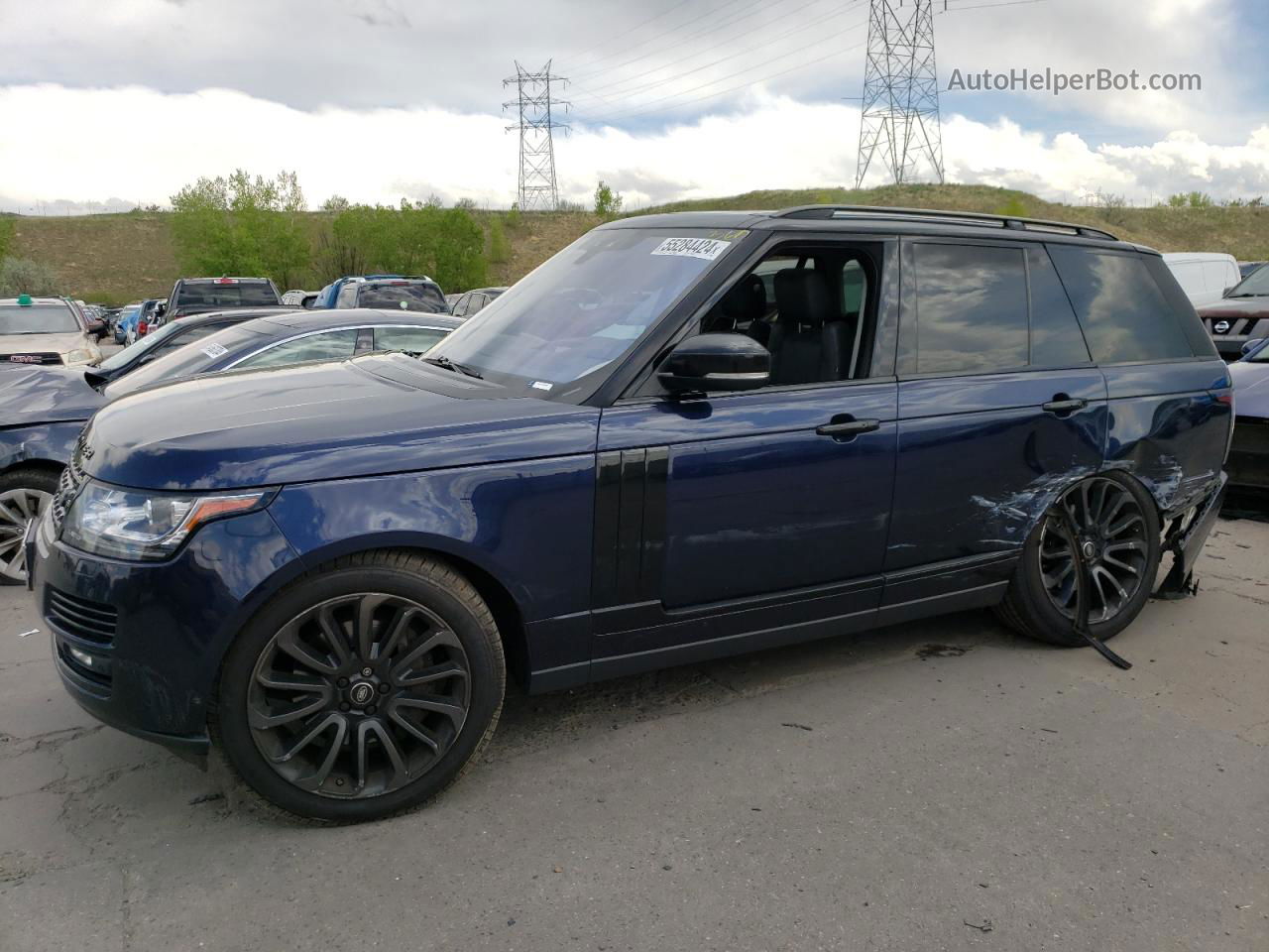 2017 Land Rover Range Rover Supercharged Blue vin: SALGS2FE0HA320781