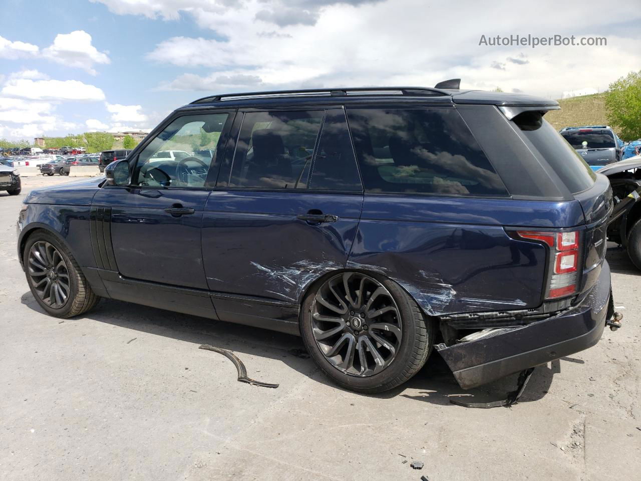 2017 Land Rover Range Rover Supercharged Blue vin: SALGS2FE0HA320781