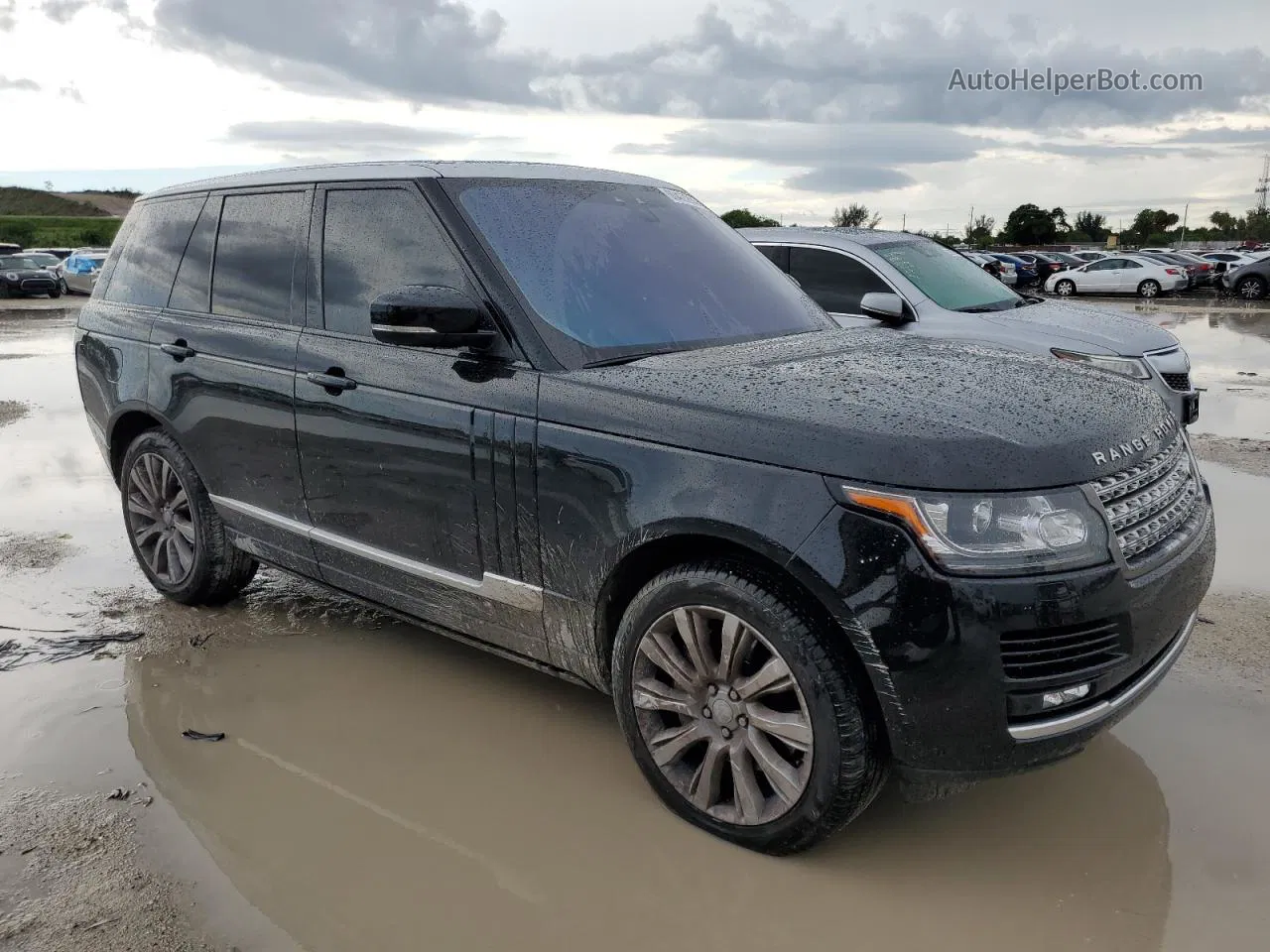 2017 Land Rover Range Rover Supercharged Черный vin: SALGS2FE1HA348556