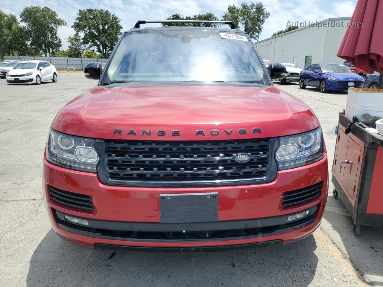 2017 Land Rover Range Rover Supercharged Red vin: SALGS2FE2HA320426