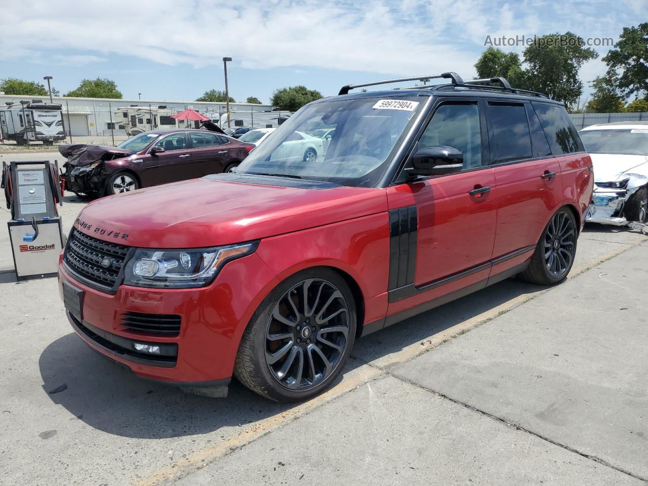 2017 Land Rover Range Rover Supercharged Red vin: SALGS2FE2HA320426