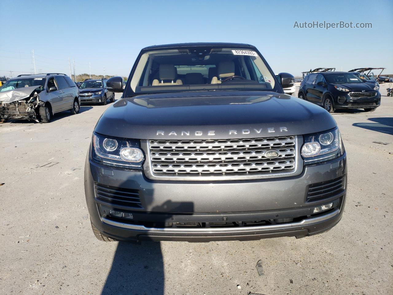 2017 Land Rover Range Rover Supercharged Gray vin: SALGS2FE2HA351725