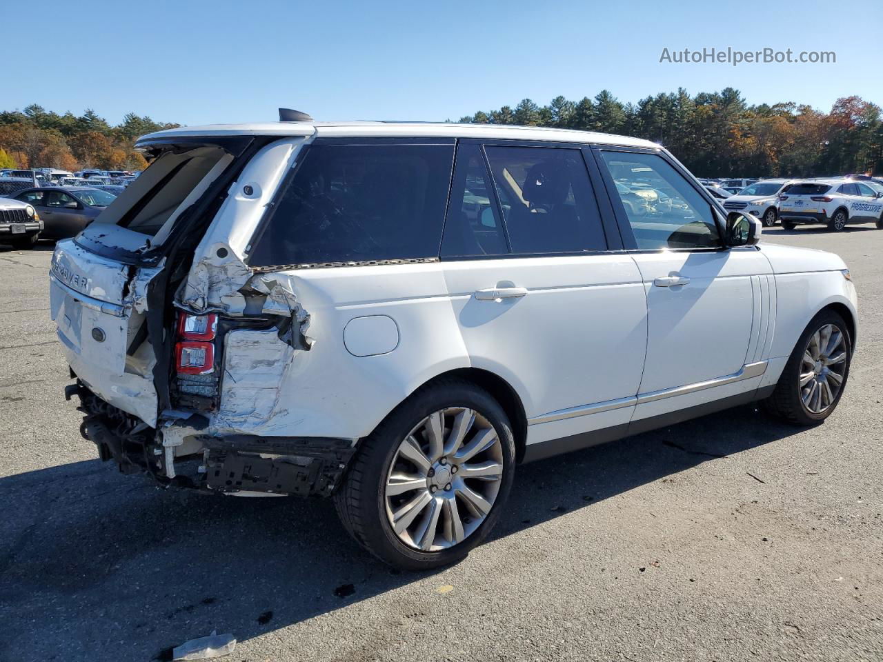 2017 Land Rover Range Rover Supercharged White vin: SALGS2FE5HA320744