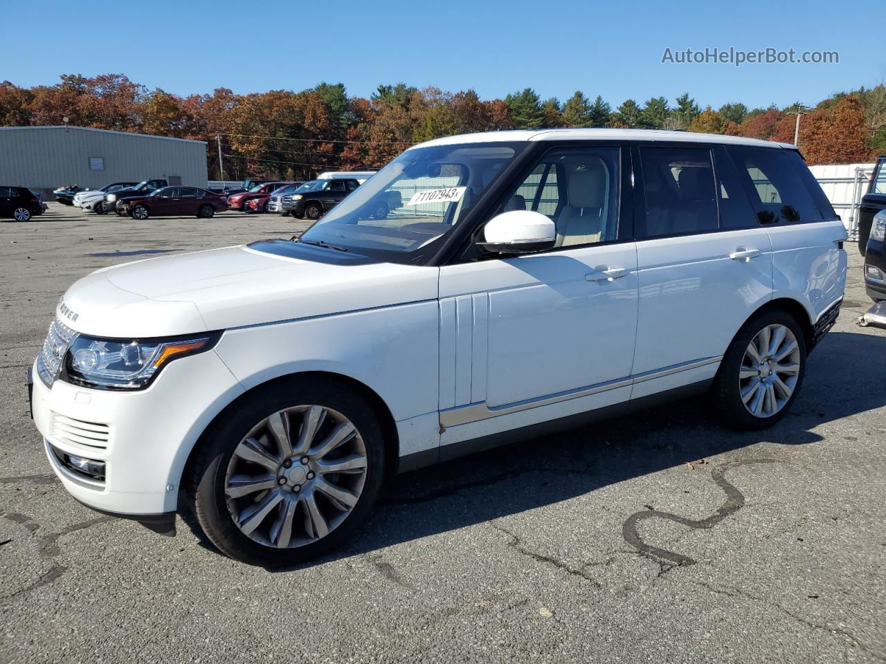 2017 Land Rover Range Rover Supercharged White vin: SALGS2FE5HA320744