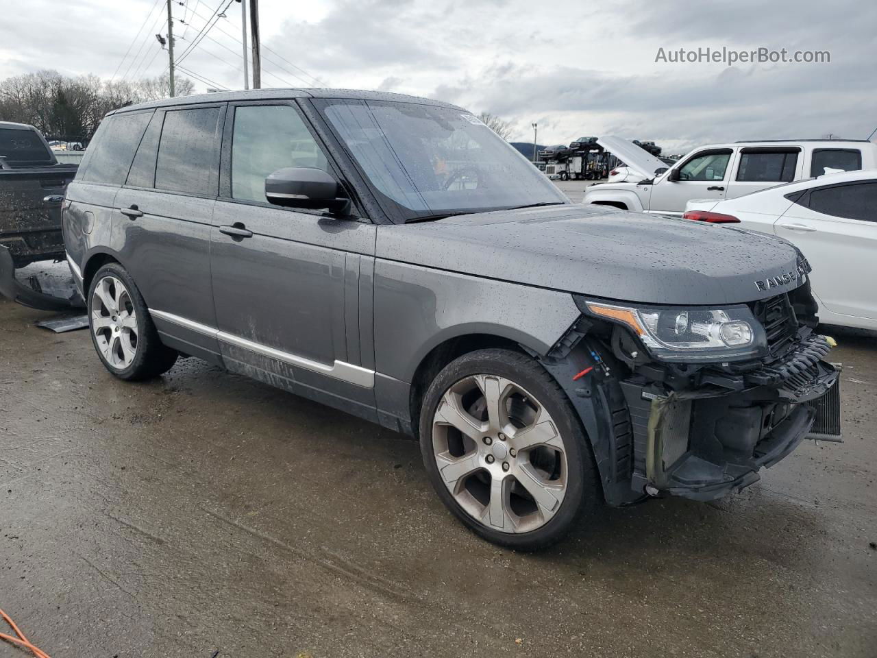 2017 Land Rover Range Rover Supercharged Gray vin: SALGS2FE5HA363786