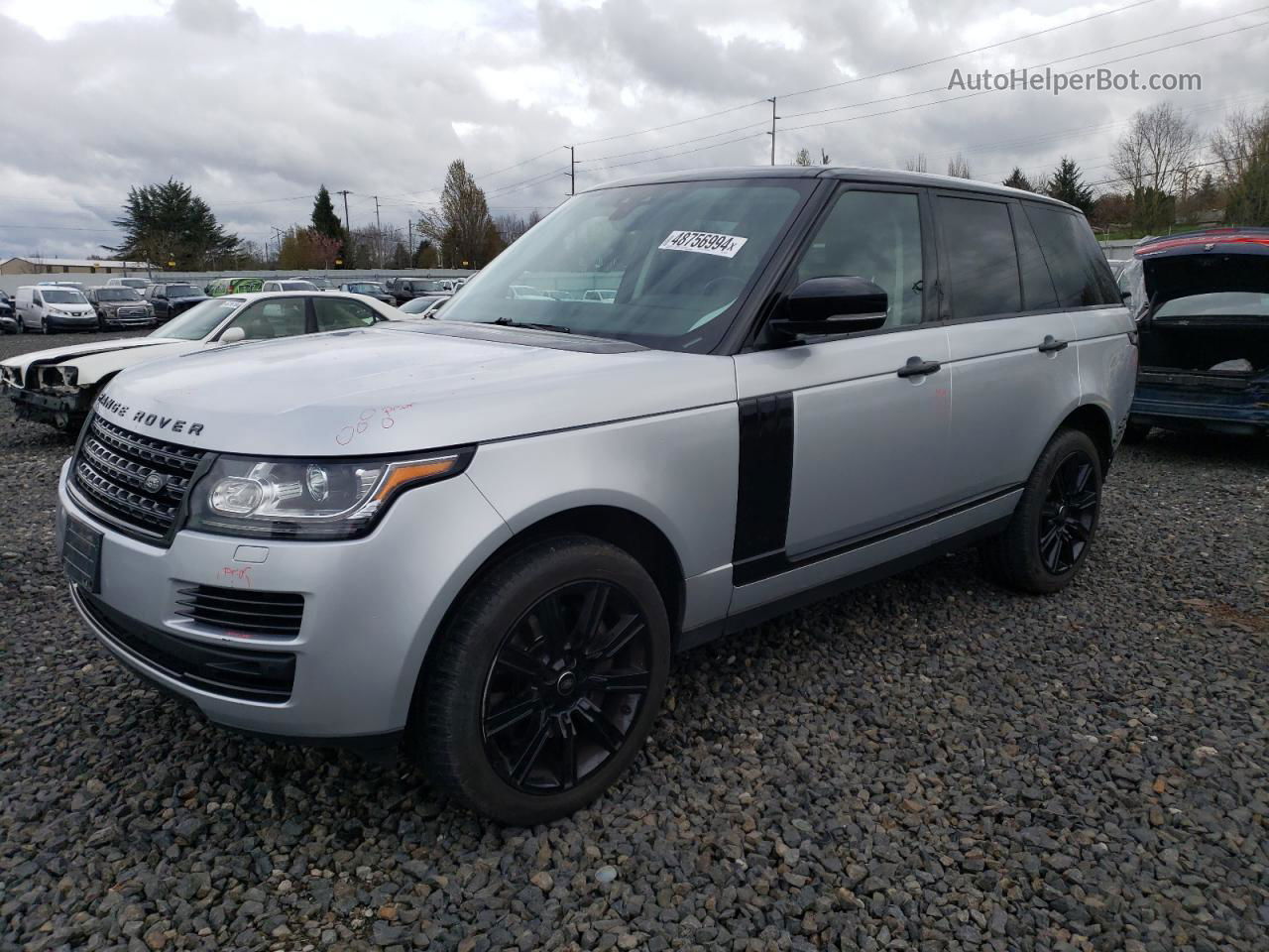 2017 Land Rover Range Rover Hse Серебряный vin: SALGS2FV3HA369537