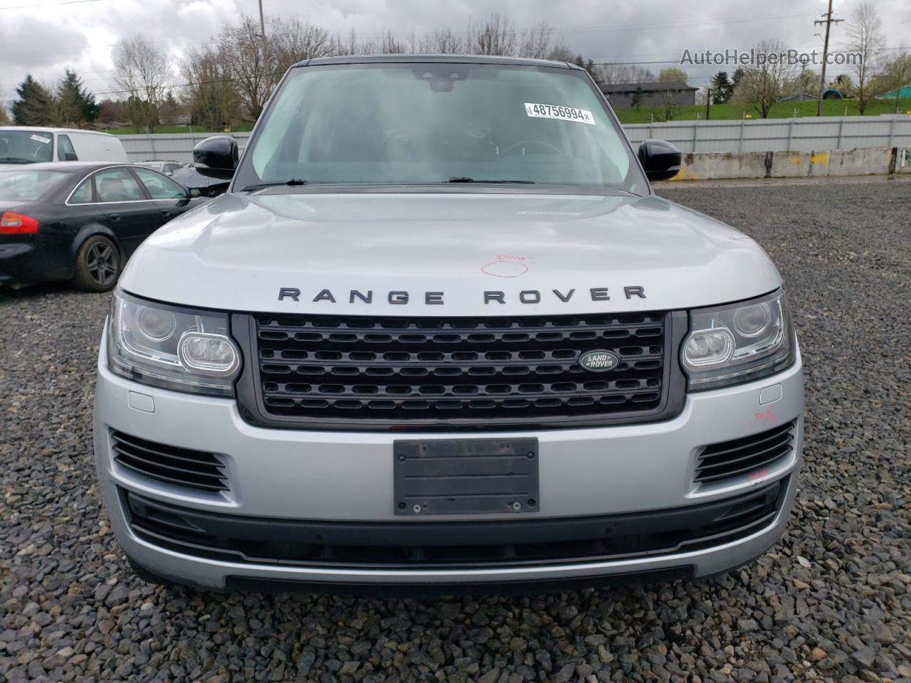 2017 Land Rover Range Rover Hse Silver vin: SALGS2FV3HA369537