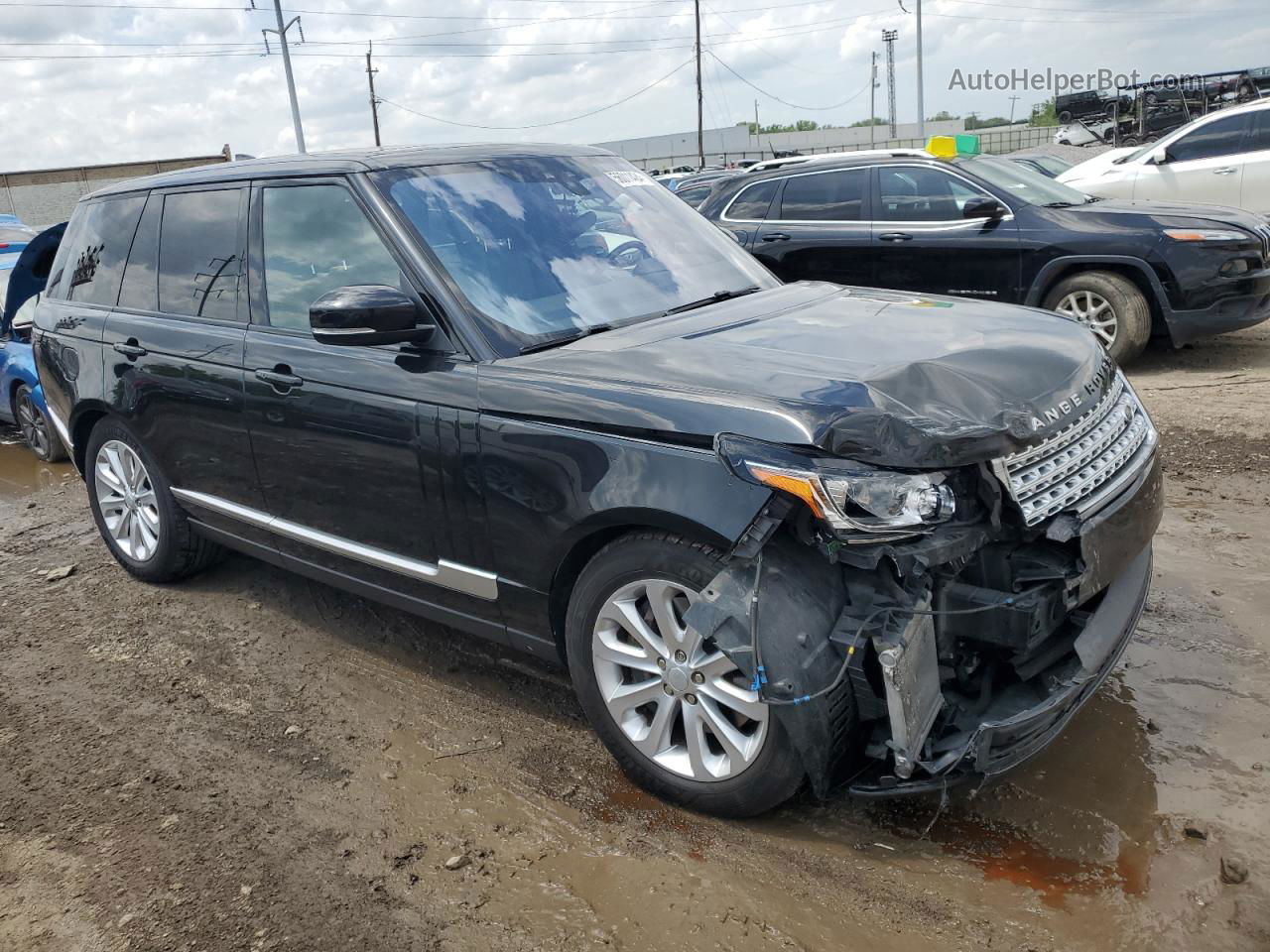 2017 Land Rover Range Rover Hse Черный vin: SALGS2FV9HA362348