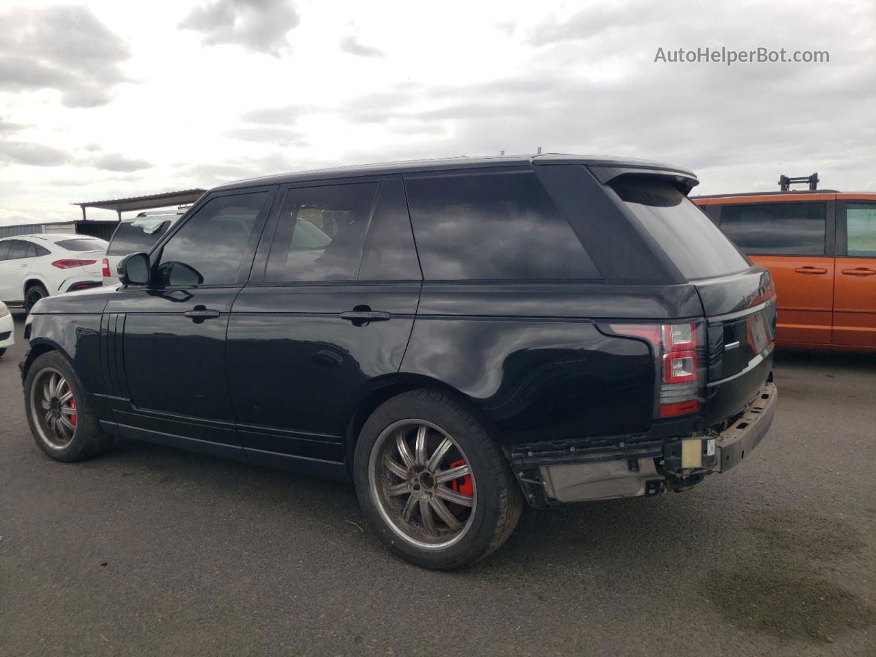 2015 Land Rover Range Rover Supercharged Черный vin: SALGS2TF0FA210856