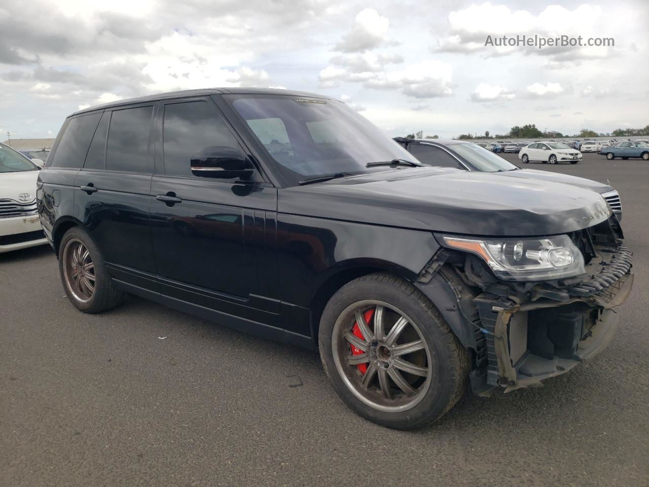 2015 Land Rover Range Rover Supercharged Черный vin: SALGS2TF0FA210856