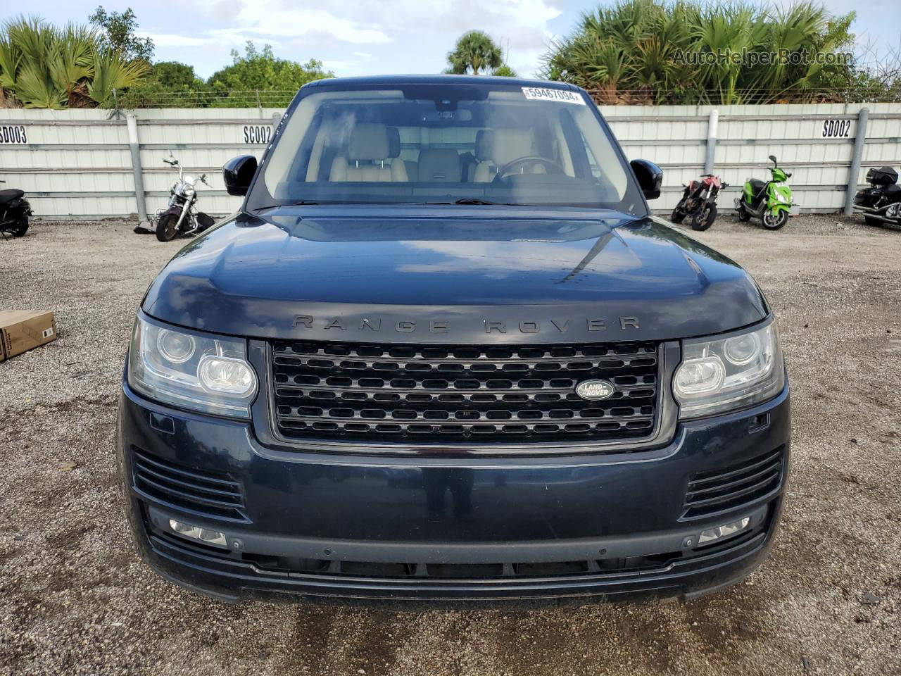 2015 Land Rover Range Rover Supercharged Blue vin: SALGS2TF0FA240049