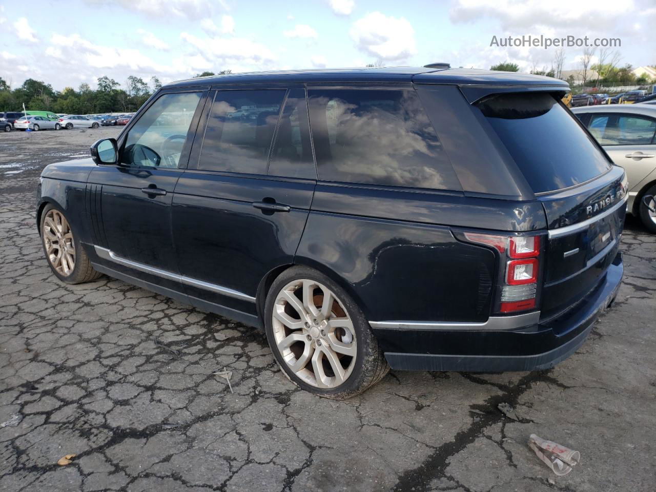 2014 Land Rover Range Rover Supercharged Черный vin: SALGS2TF2EA190477