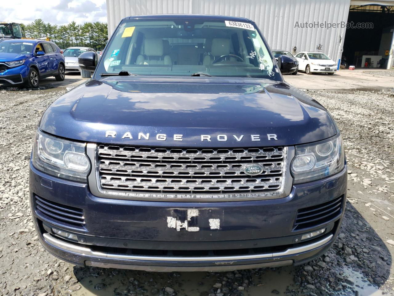 2014 Land Rover Range Rover Supercharged Blue vin: SALGS2TF5EA169042