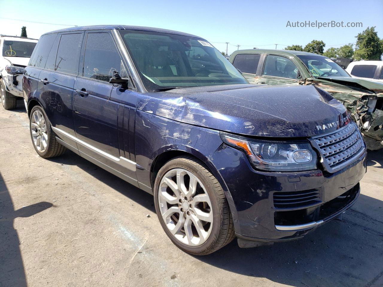 2015 Land Rover Range Rover Supercharged Синий vin: SALGS2TF5FA216152