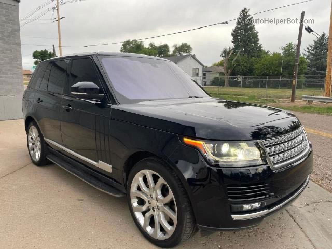 2014 Land Rover Range Rover Supercharged Black vin: SALGS2TF6EA155229