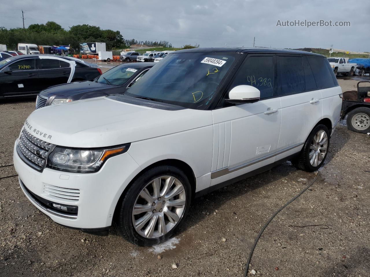 2015 Land Rover Range Rover Supercharged Белый vin: SALGS2TF8FA199864