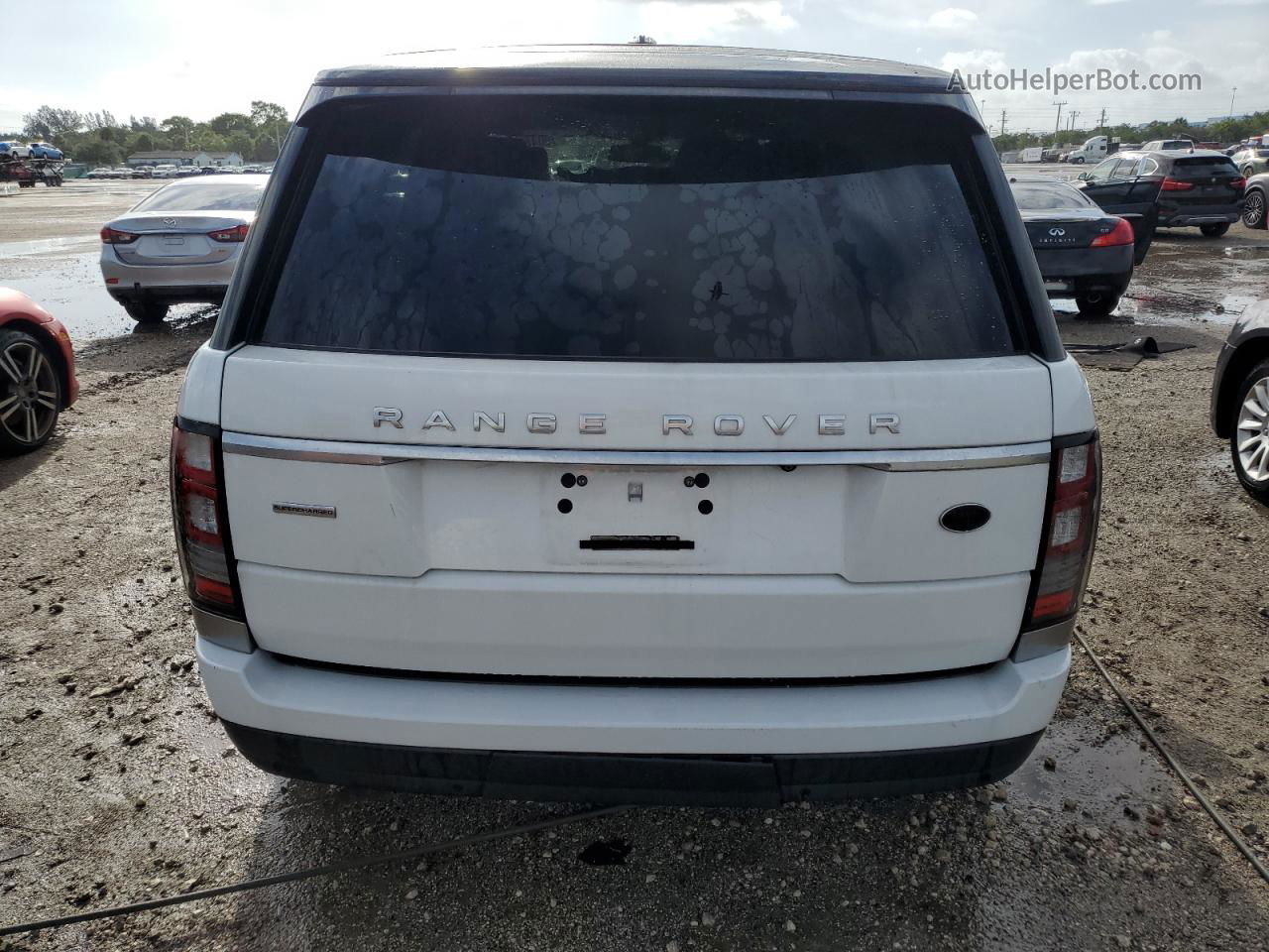 2015 Land Rover Range Rover Supercharged White vin: SALGS2TF8FA199864