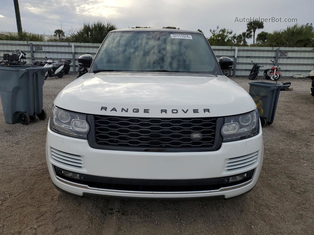 2015 Land Rover Range Rover Supercharged White vin: SALGS2TF8FA214086