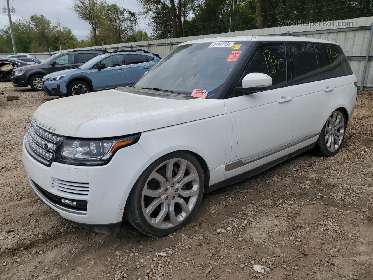 2014 Land Rover Range Rover Supercharged White vin: SALGS2TF9EA178035