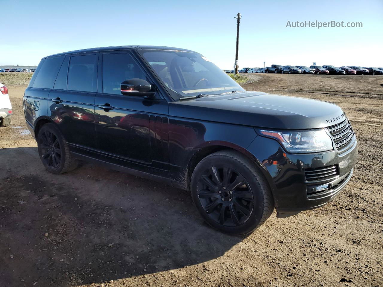 2014 Land Rover Range Rover Supercharged Черный vin: SALGS2TF9EA196177