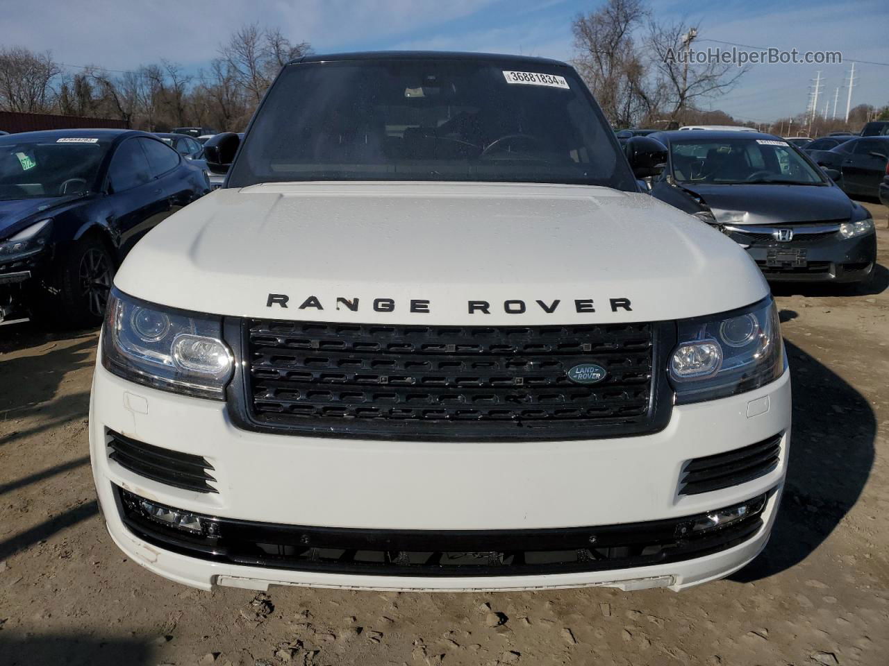 2015 Land Rover Range Rover Supercharged White vin: SALGS2TF9FA204473