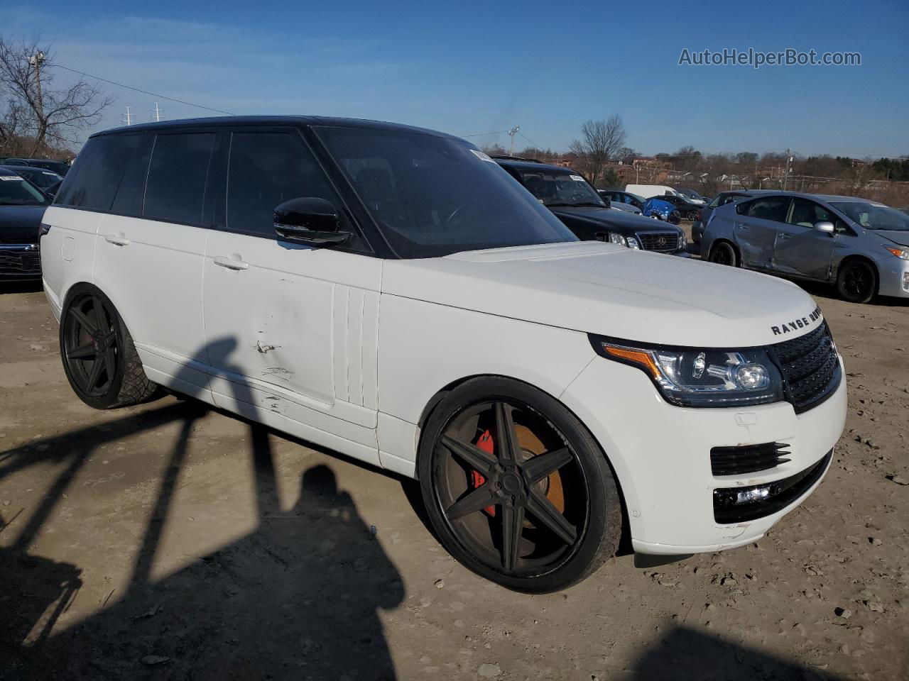 2015 Land Rover Range Rover Supercharged White vin: SALGS2TF9FA204473