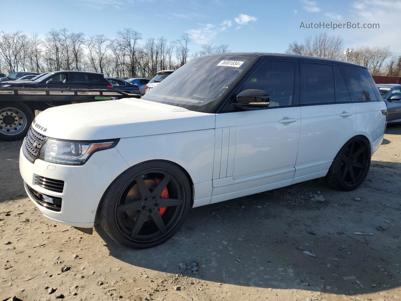 2015 Land Rover Range Rover Supercharged White vin: SALGS2TF9FA204473