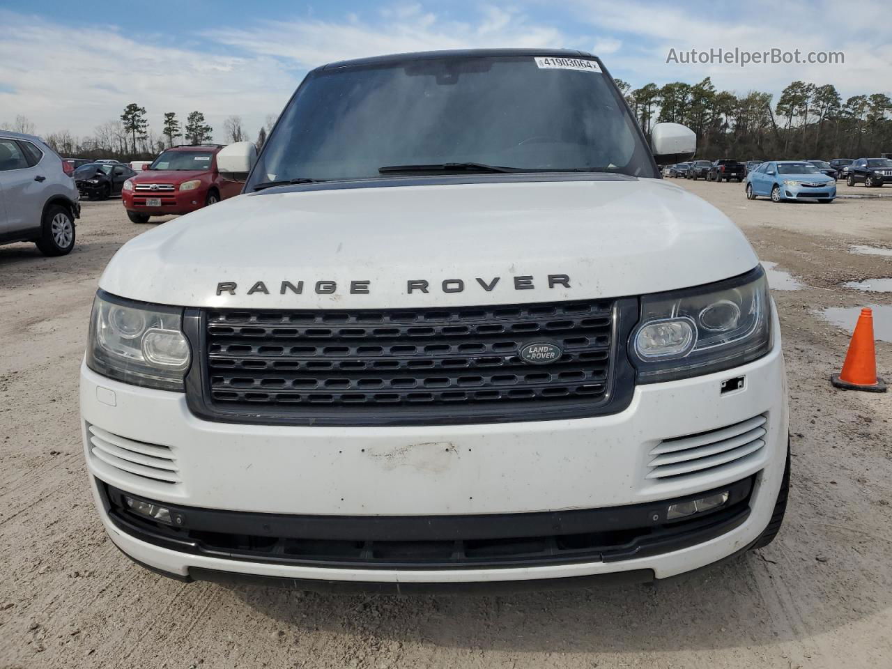 2015 Land Rover Range Rover Supercharged White vin: SALGS2TF9FA214078