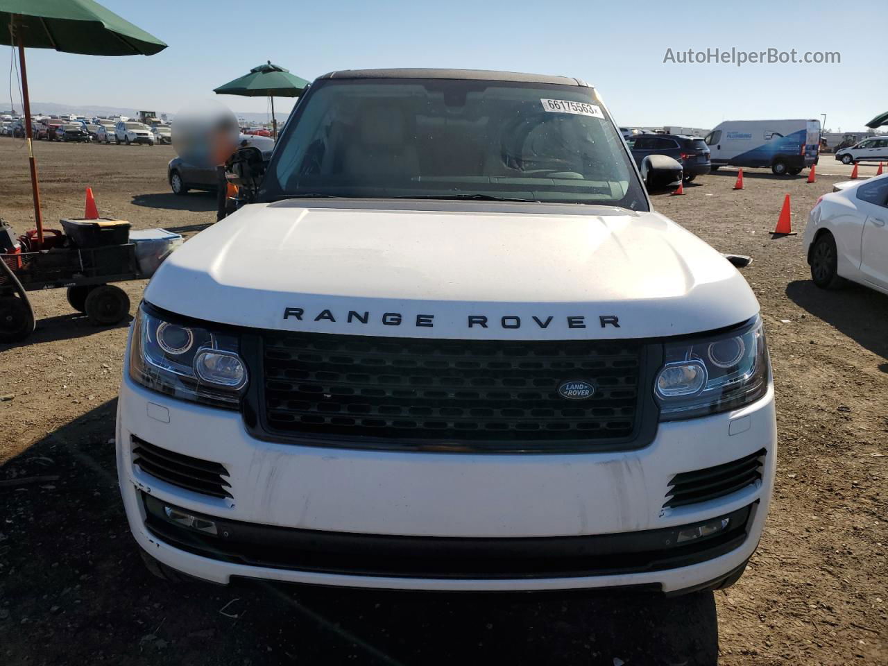 2015 Land Rover Range Rover Supercharged White vin: SALGS2TF9FA241460