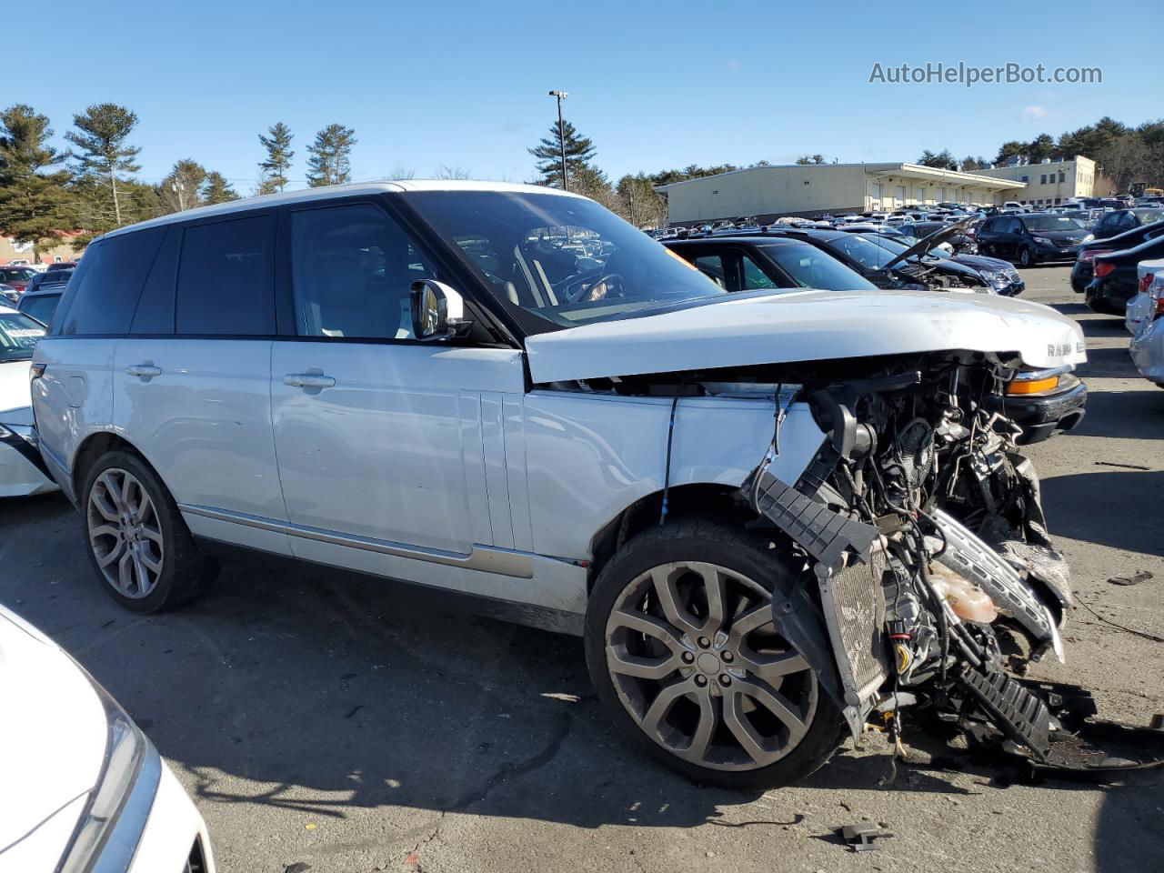 2015 Land Rover Range Rover Supercharged White vin: SALGS2TF9FA242284