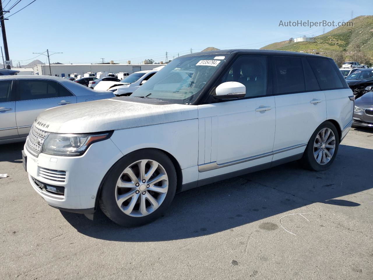 2014 Land Rover Range Rover Hse White vin: SALGS2WF0EA151916