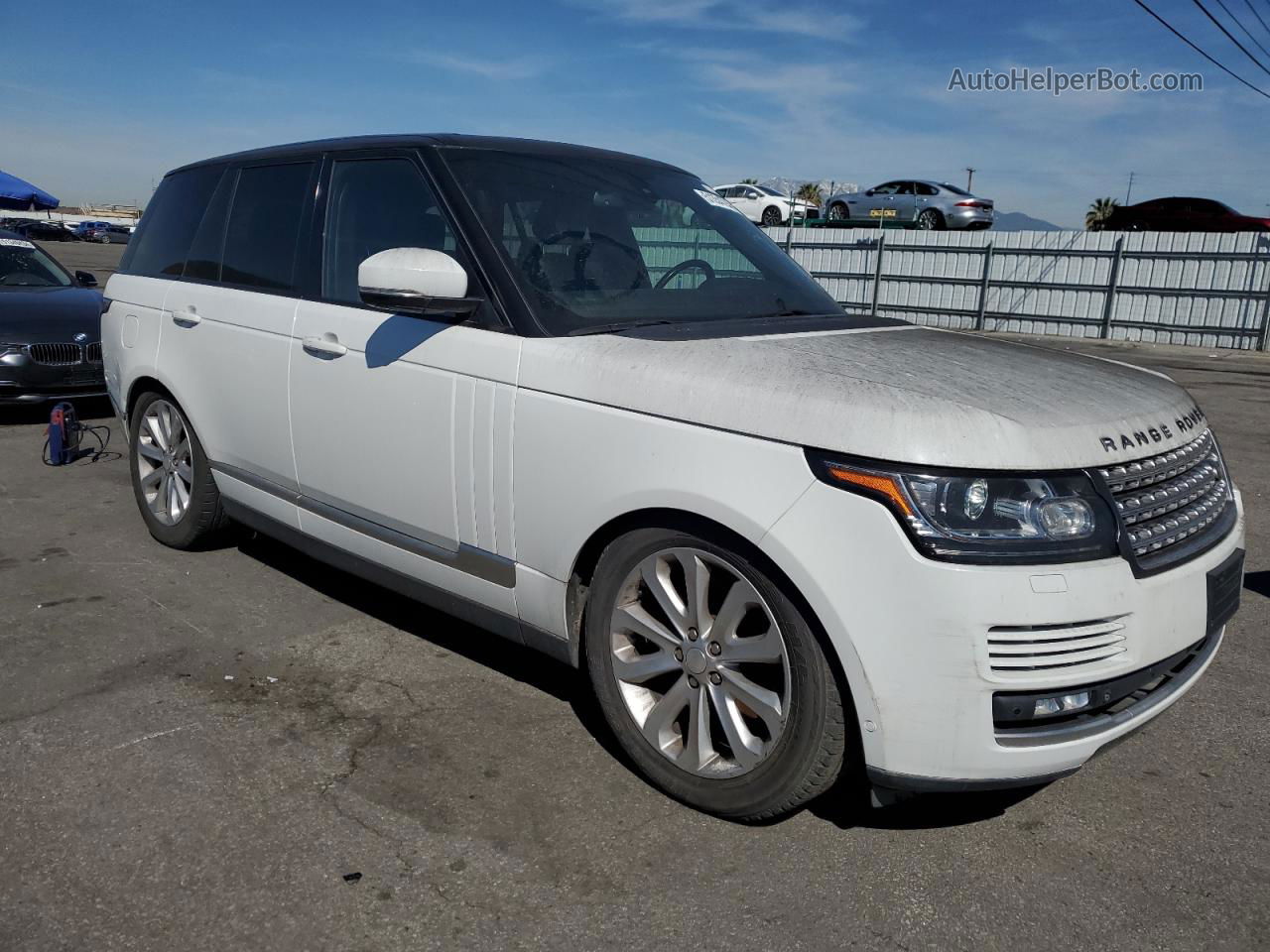 2014 Land Rover Range Rover Hse Белый vin: SALGS2WF0EA151916