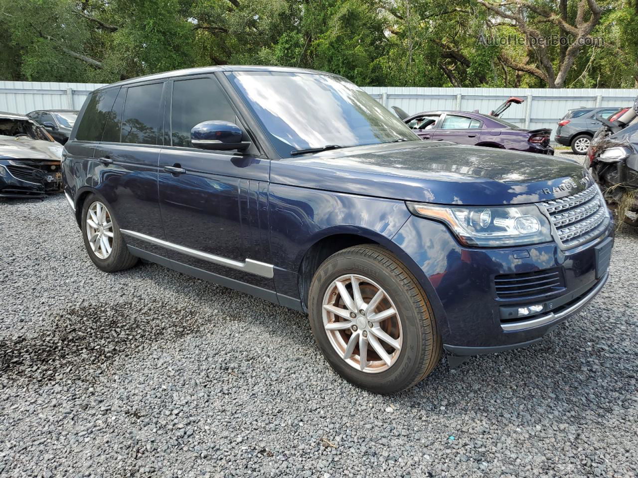 2014 Land Rover Range Rover Hse Blue vin: SALGS2WF0EA195964