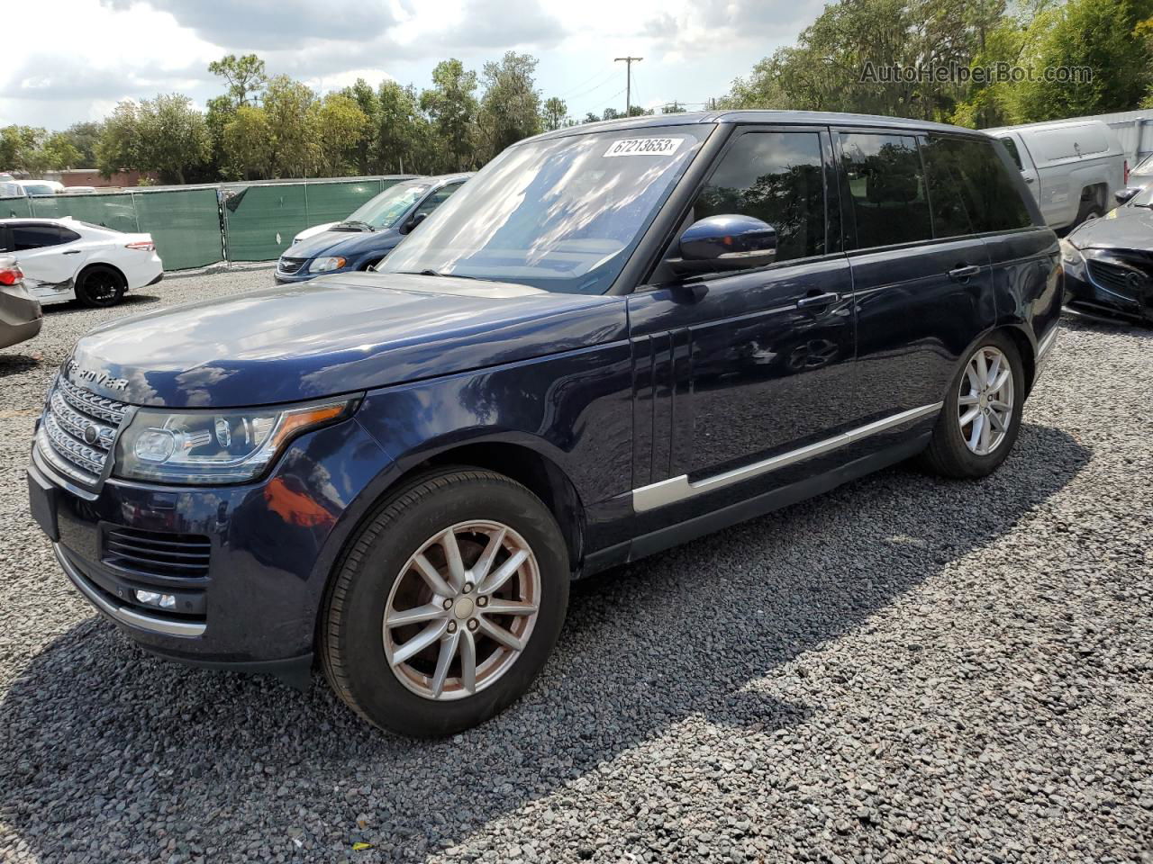 2014 Land Rover Range Rover Hse Blue vin: SALGS2WF0EA195964