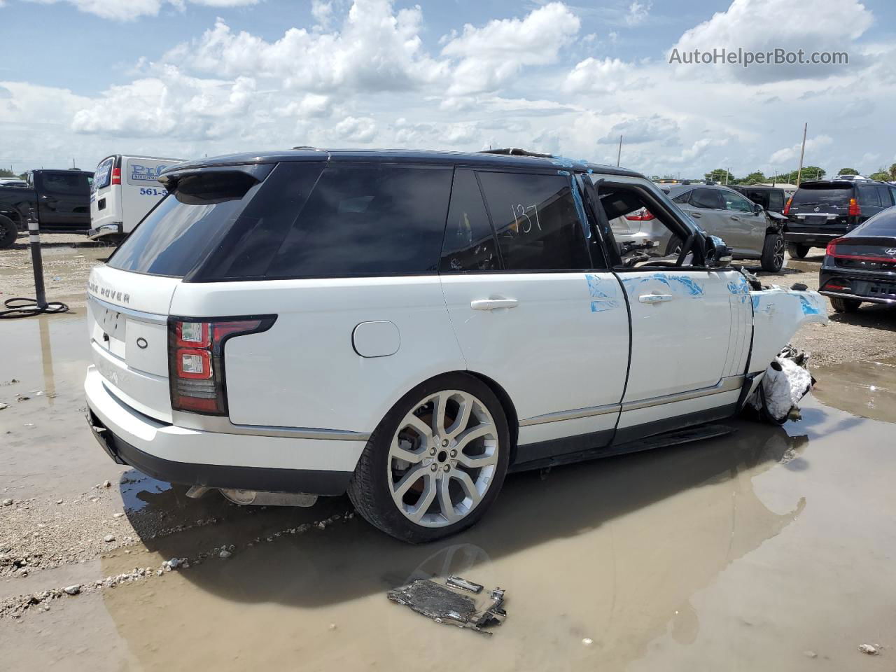 2014 Land Rover Range Rover Hse Белый vin: SALGS2WF1EA142416