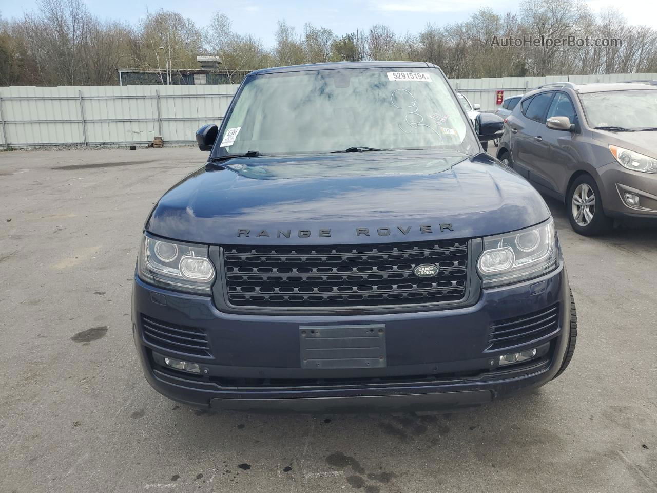 2014 Land Rover Range Rover Hse Blue vin: SALGS2WF4EA135296