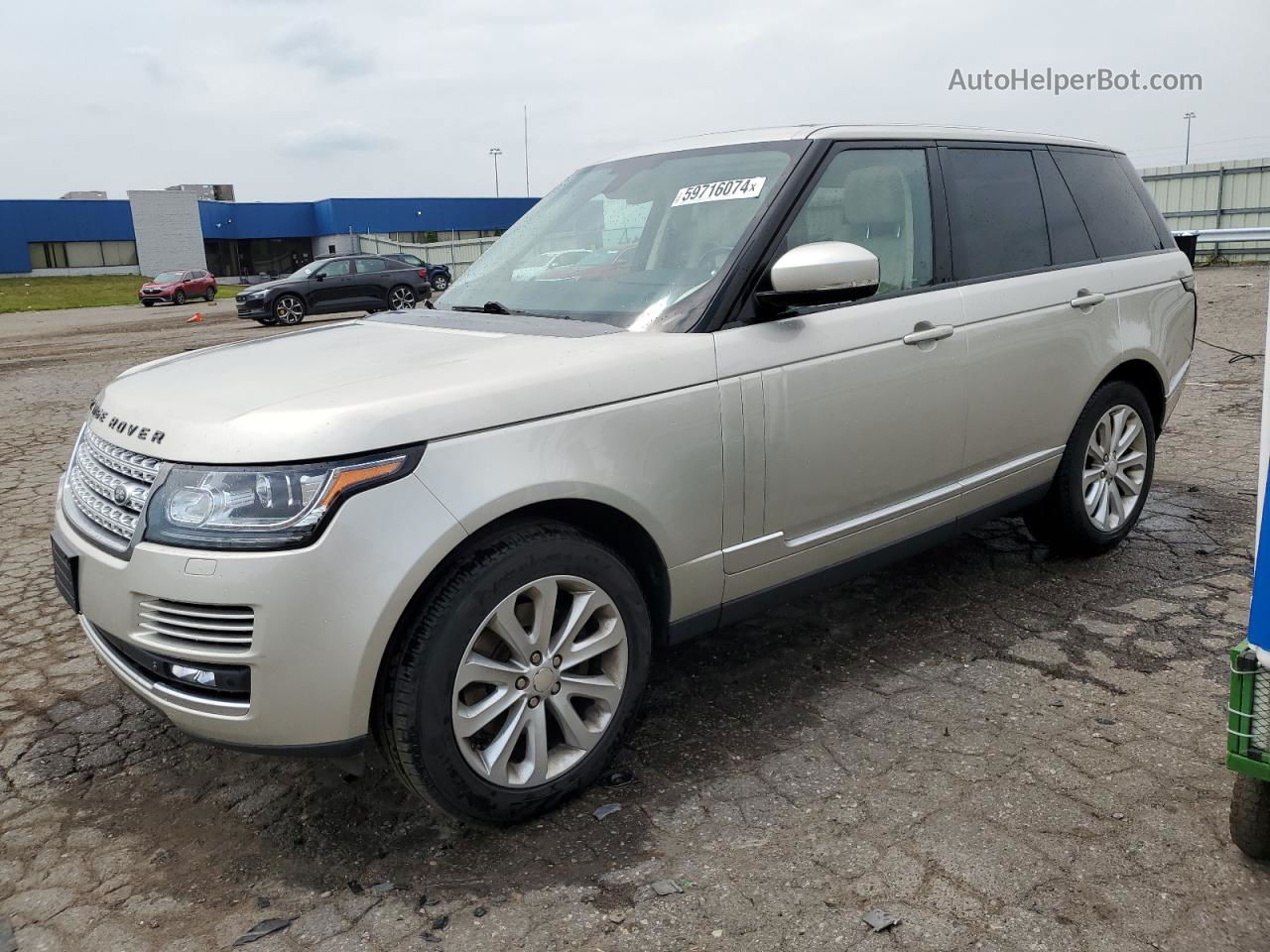 2014 Land Rover Range Rover Hse Бежевый vin: SALGS2WF7EA135776