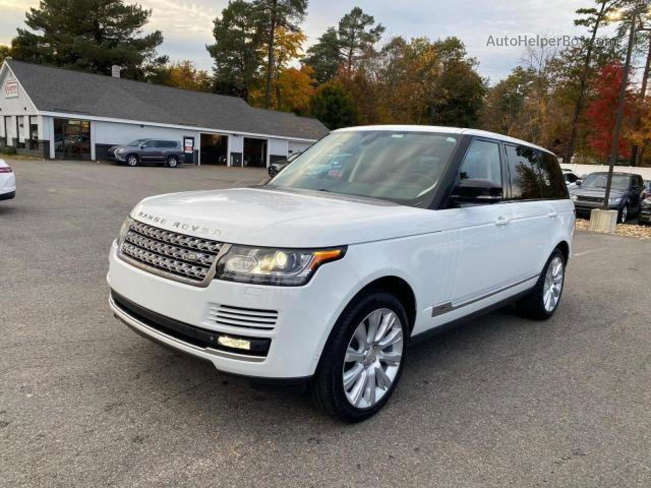 2015 Land Rover Range Rover Supercharged White vin: SALGS3TF0FA198973