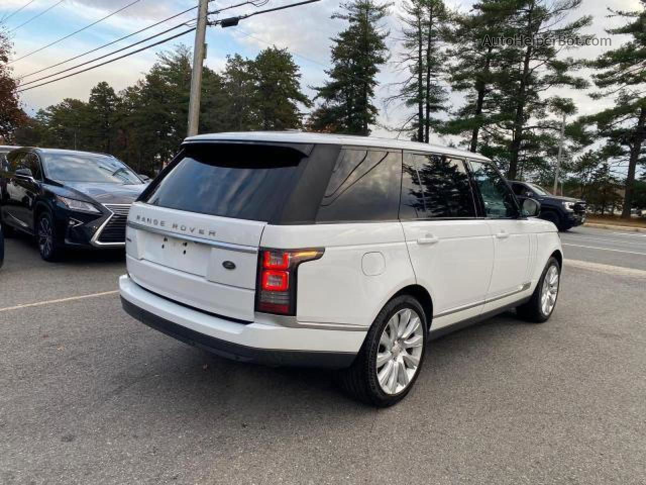 2015 Land Rover Range Rover Supercharged White vin: SALGS3TF0FA198973