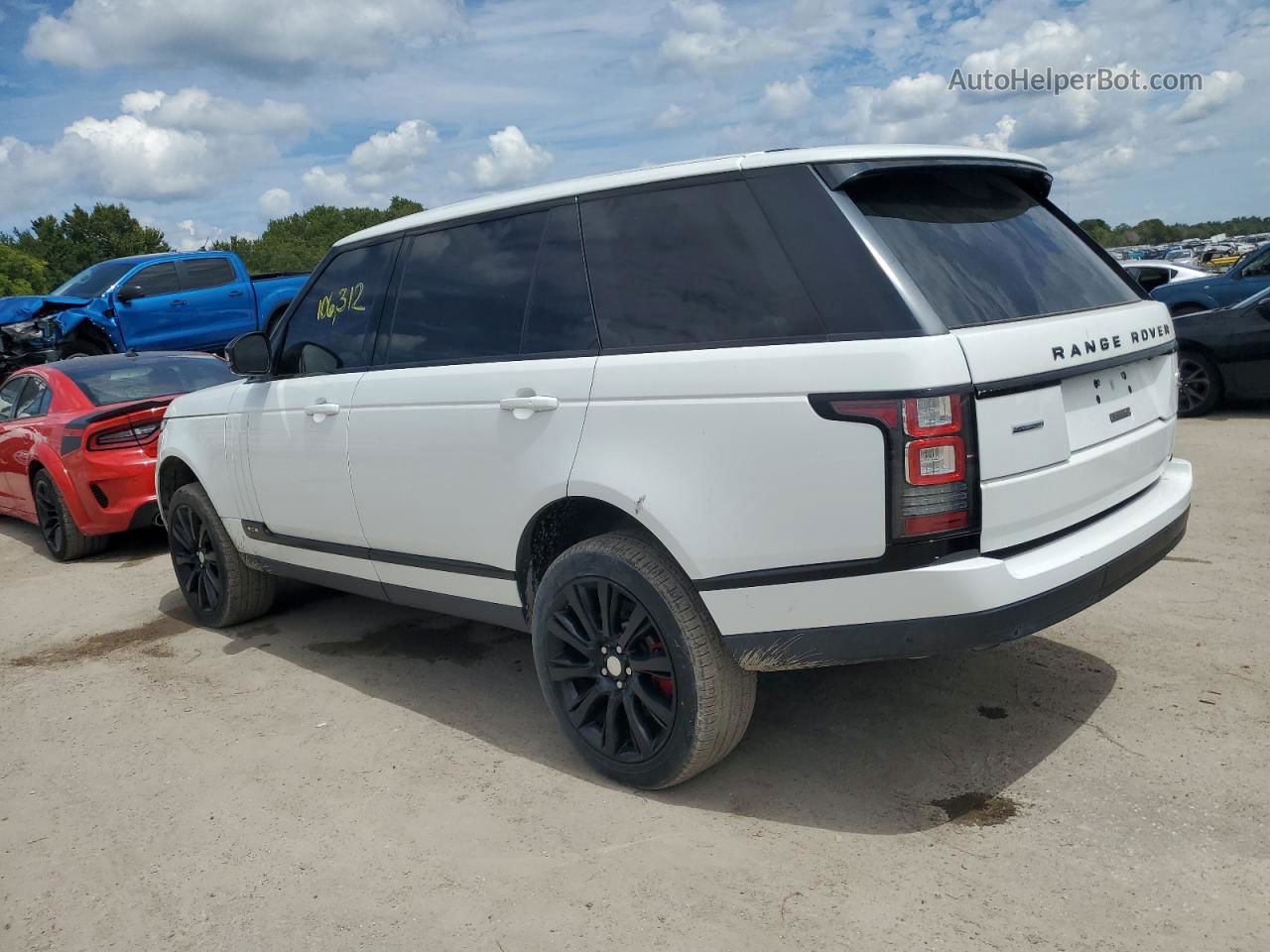 2014 Land Rover Range Rover Supercharged White vin: SALGS3TF3EA194270