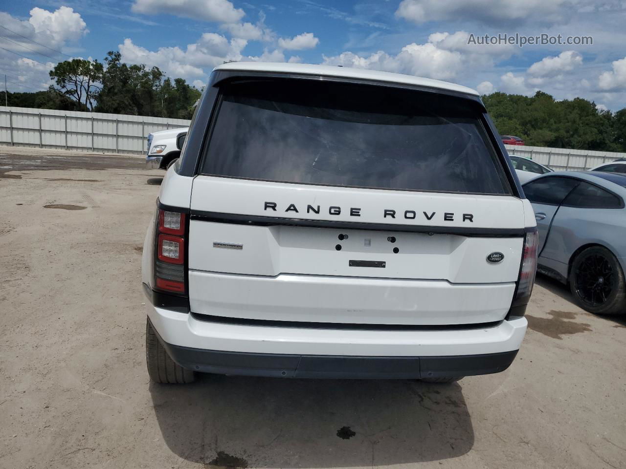 2014 Land Rover Range Rover Supercharged White vin: SALGS3TF3EA194270