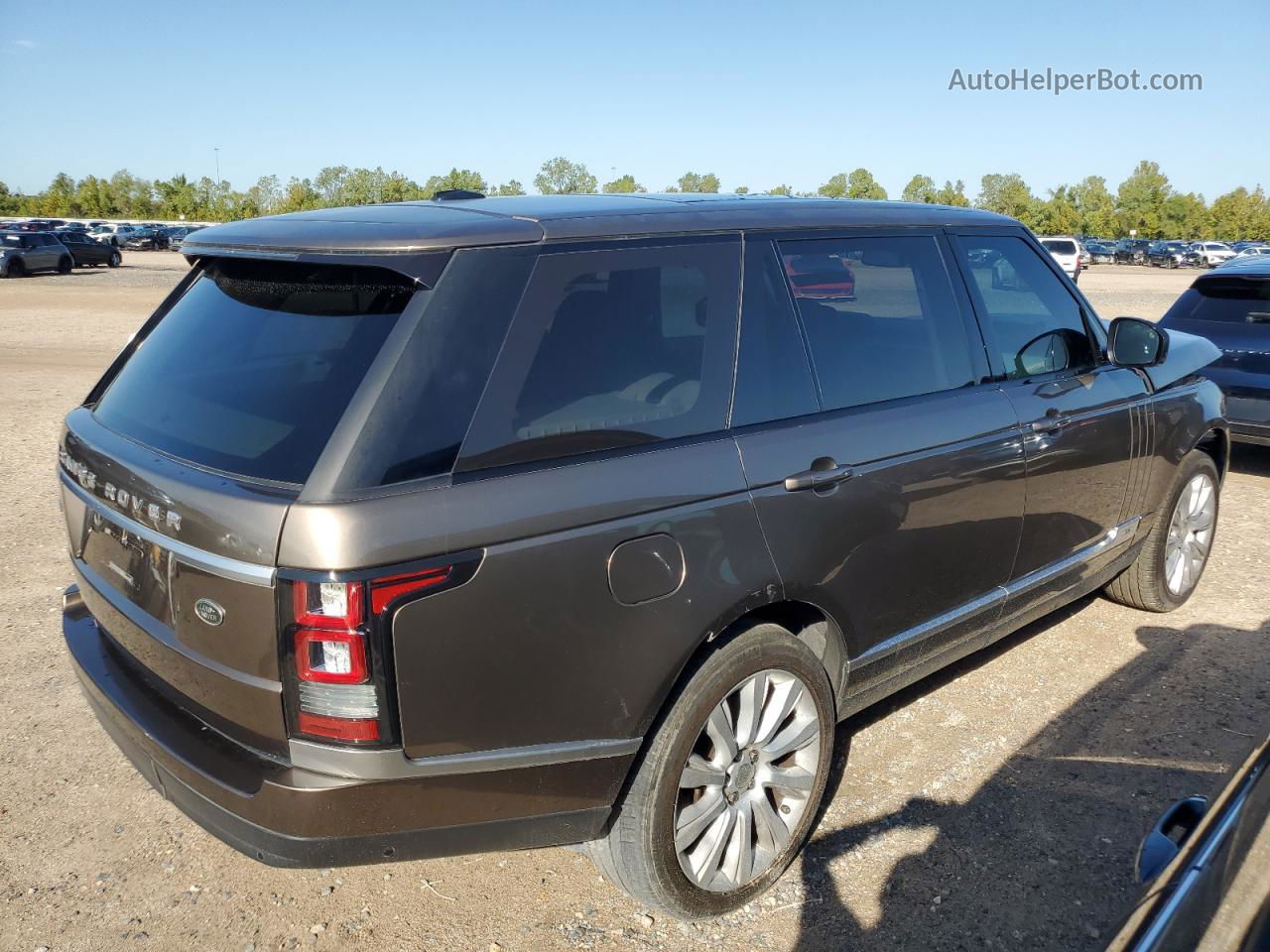 2014 Land Rover Range Rover Supercharged Желто-коричневый vin: SALGS3TF4EA176490