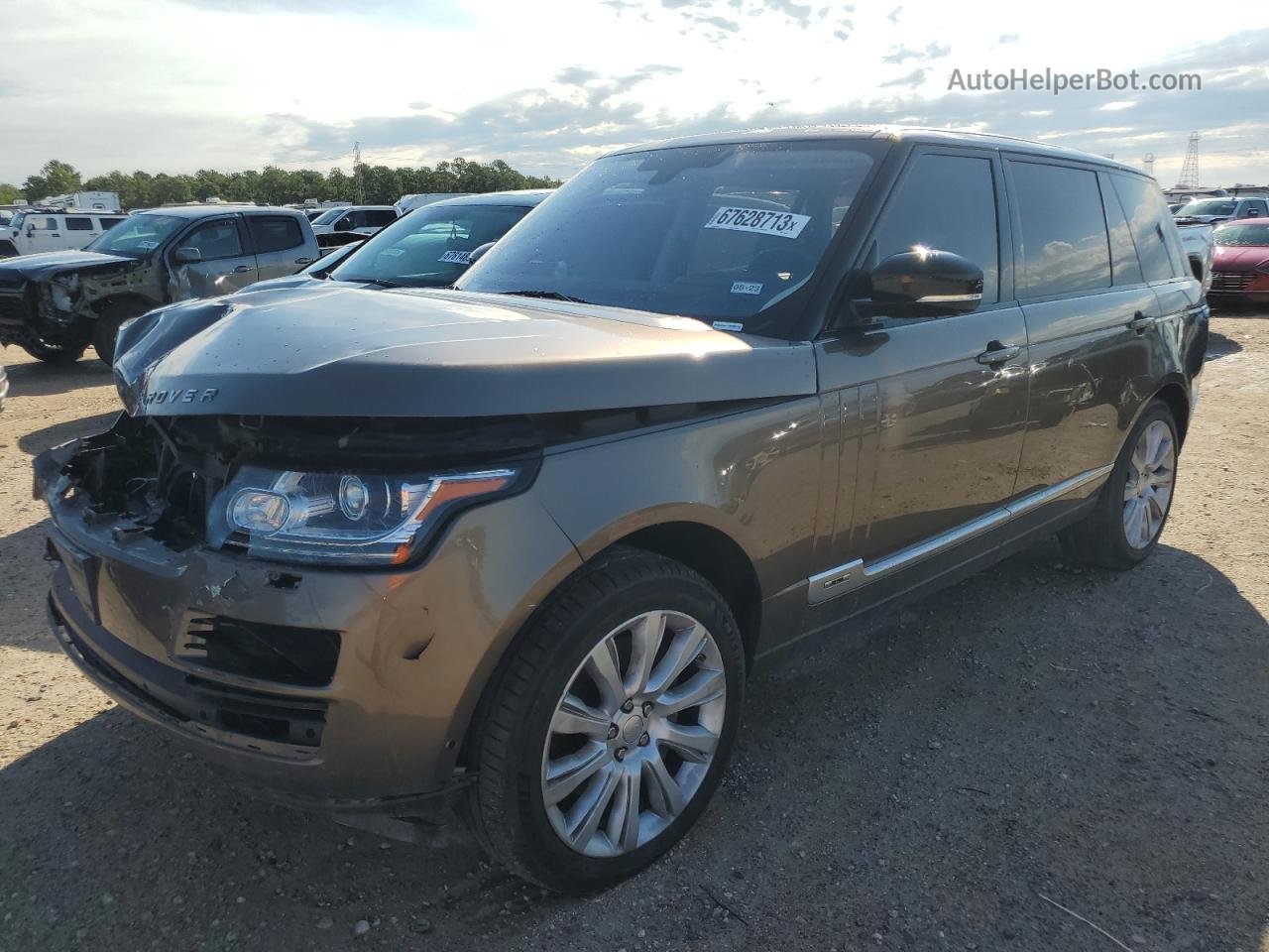 2014 Land Rover Range Rover Supercharged Tan vin: SALGS3TF4EA176490
