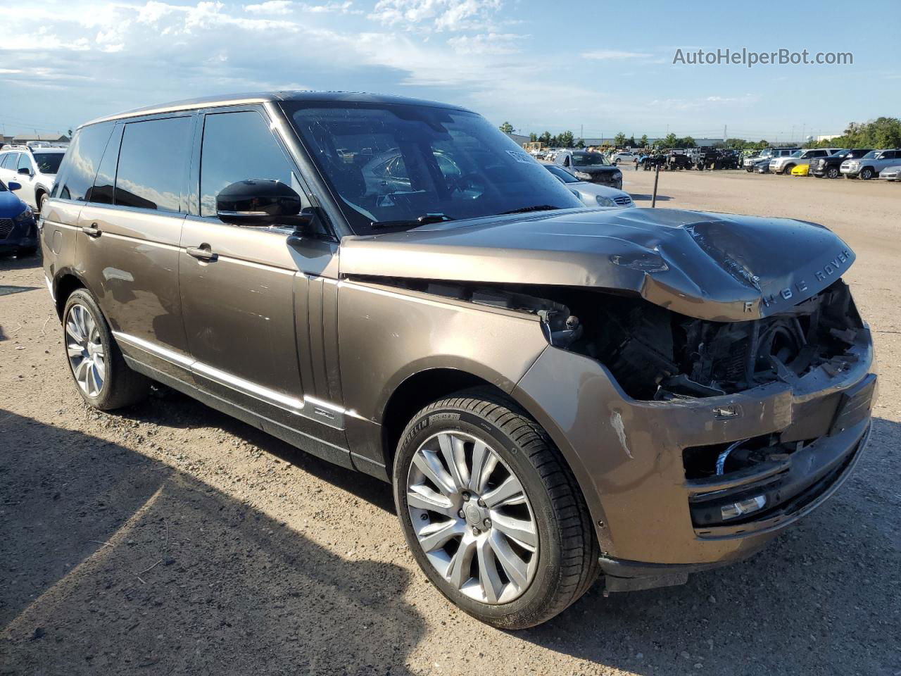 2014 Land Rover Range Rover Supercharged Tan vin: SALGS3TF4EA176490