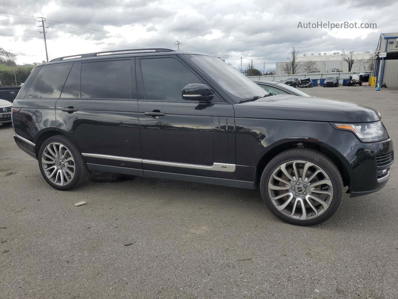 2014 Land Rover Range Rover Supercharged Черный vin: SALGS3TF9EA172127