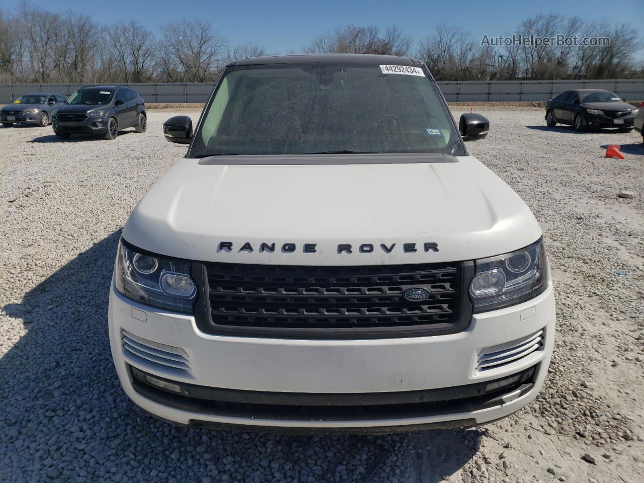 2015 Land Rover Range Rover Supercharged White vin: SALGS3TFXFA218596