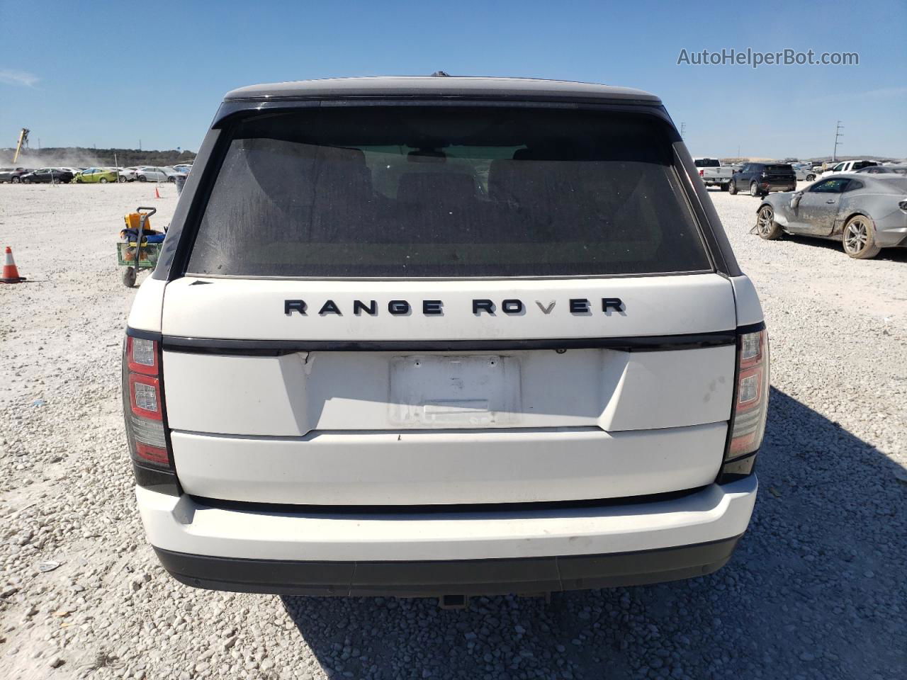 2015 Land Rover Range Rover Supercharged White vin: SALGS3TFXFA218596