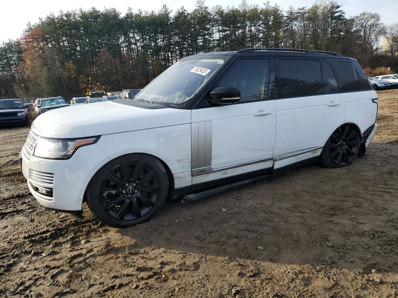 2017 Land Rover Range Rover Supercharged White vin: SALGS5FE1HA333265