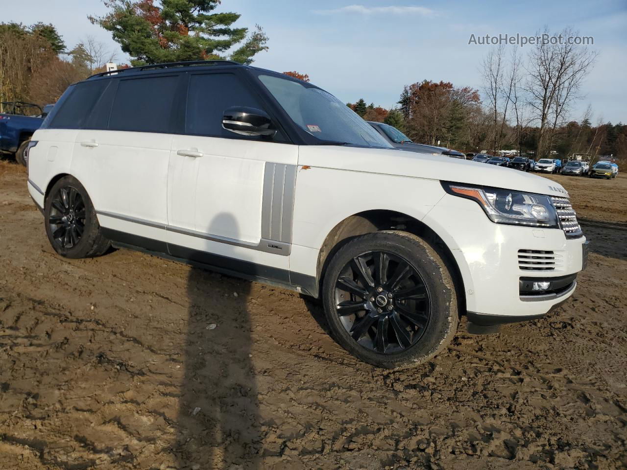 2017 Land Rover Range Rover Supercharged White vin: SALGS5FE1HA333265